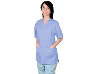 Jakki með smellum - bómull/pólýester - unisex XS ljósblár - 162