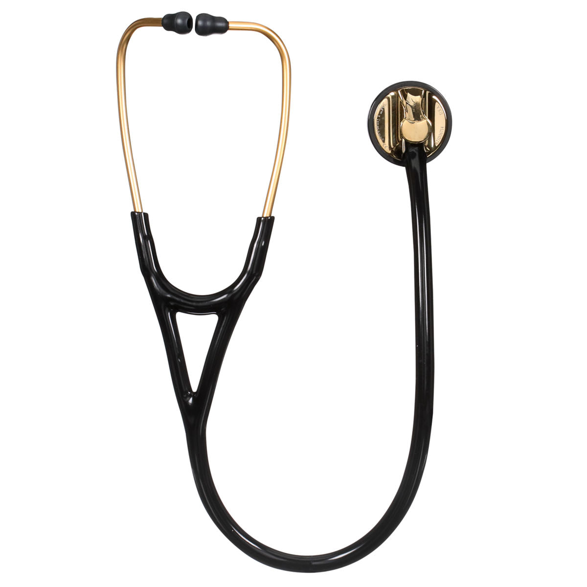 Littmann Master Cardiology hlustunarpípa – 2175 – svört, messinglitaður haus – hlustunarhaus og slanga