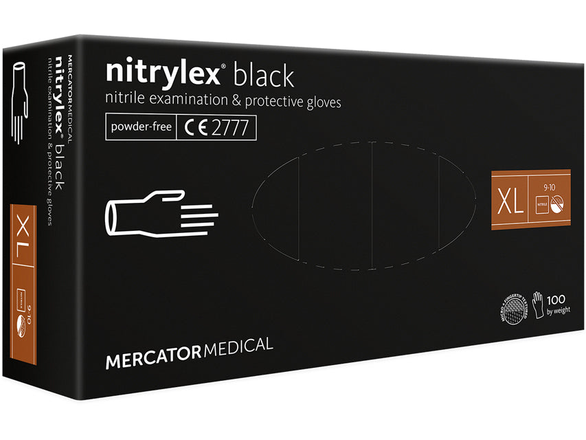 NITRYLEX SVARTIR NITRÍL HANSKAR - sérstaklega stór