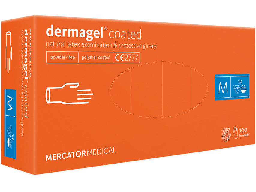 DERMAGEL Latex hanskar – Púðurlaust – miðlungs