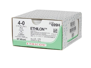 ETHICON ETHILON einþátta saumar - gauge 4/0 nål 13 mm - 2294
