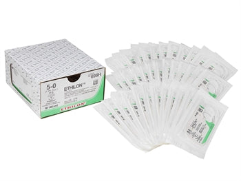 ETHICON ETHILON MONOFILAMENT SAUMUR - gauge 5/0 needle 13 mm - 22307