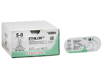 ETHICON ETHILON MONOFILAMENT SAUMUR - gauge 5/0 needle 13 mm - 22307