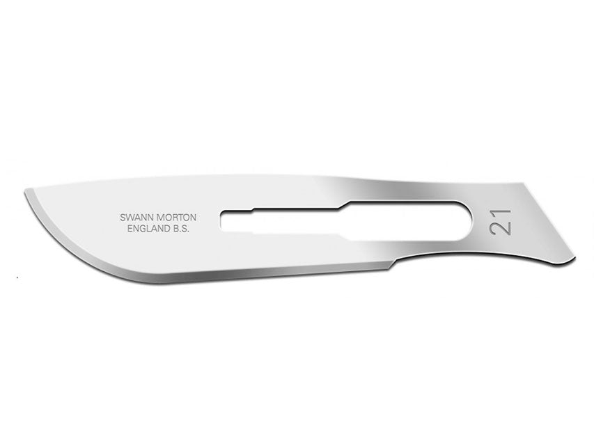 SWANN-MORTON Kolefnisstál BLADES nr. 21 – sterílt