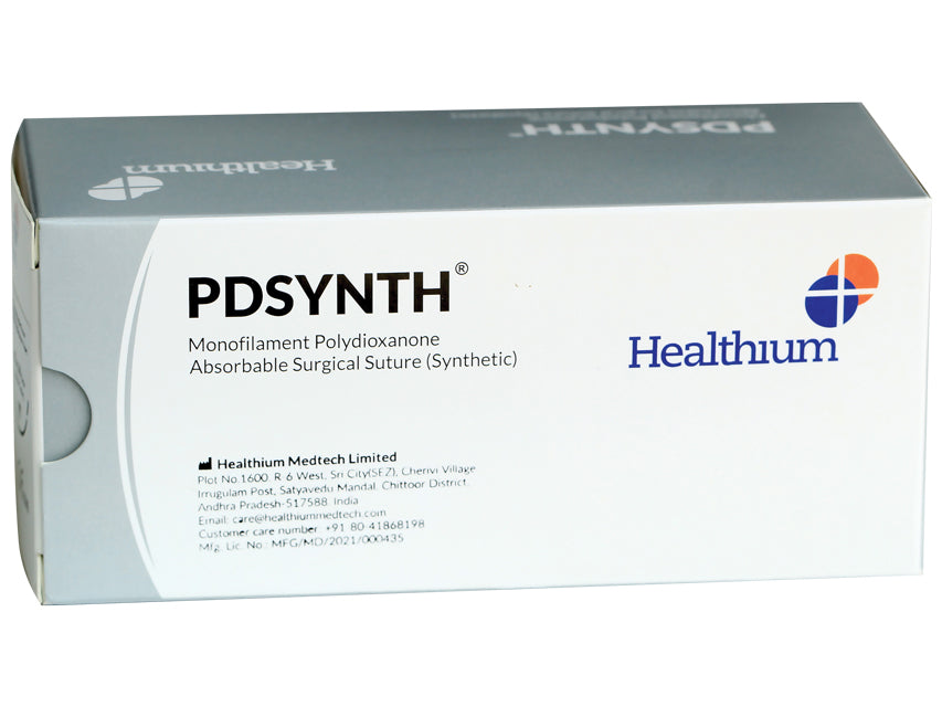 PDSYNTH ABSORB. skurðsaumur stærð 1 nálarbogi 1/2 nál 40mm – 90cm – fjólublár