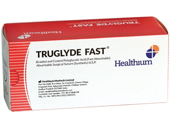 TRUGLYDE hratt frásoganlegt saumur gauge 3/0 circle 3/8 needle 24mm - 70cm - ólitaður - 983