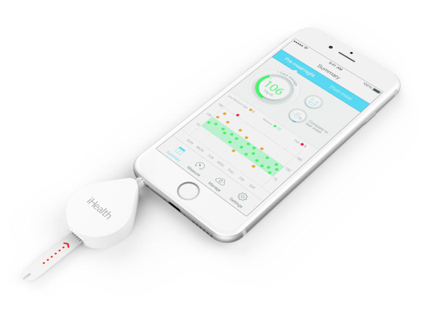 iHealth ALIGN BG1 BUTTON stærð blóðsykursmælir gagnaflutningur í snjallsíma – mynd 4