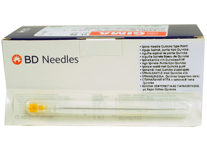 BD Quincke mænudeyfingarnálar 20G – 0,9x90 mm – gular – 25 stk.