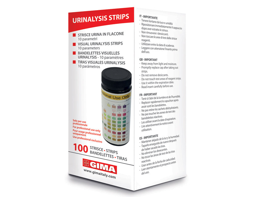 VISUAL URINALYSIS STRIPS 10 PARAMETERS – Faglegur strips – mynd 2