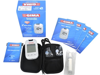 GIMA GLÚKÓSA MÆLIR mg/dL með lancet tæki - GB,IT,SE,FI - 24108