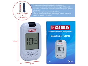 GIMA GLÚKÓSA MÆLIR KITT mg/dL - IT,DE,GR,Arabic - 24111