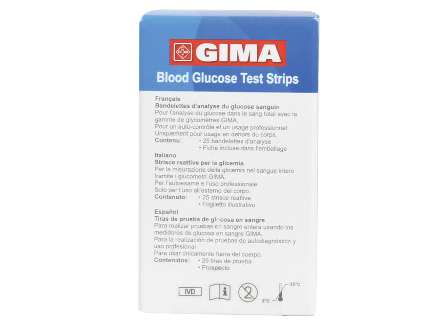Blóðsykursstrimlar for Gima blóðsykursmælir GB,FR,IT,ES,SI,BG – mynd 2