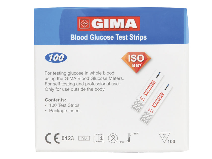 Blóðsykursstrimlar for Gima blóðsykursmælir GB,FR,IT,ES,LV,EE – mynd 2
