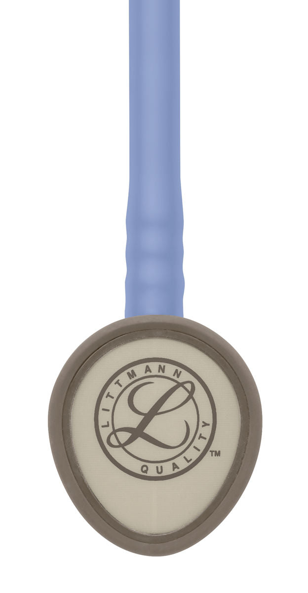 Littmann Lightweight II S.E. hlustunarpípa – 2454 – ljósblá – nærmynd af himnu og hlustunarhaus