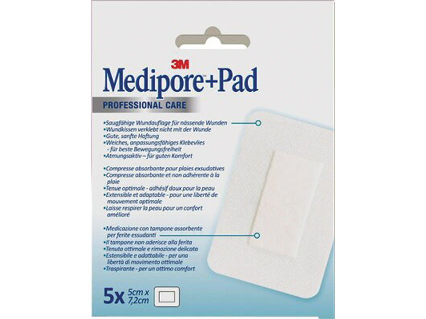 MEDIPORE + PAD 3M – 5x7.2 cm – 3562NP – mynd 5
