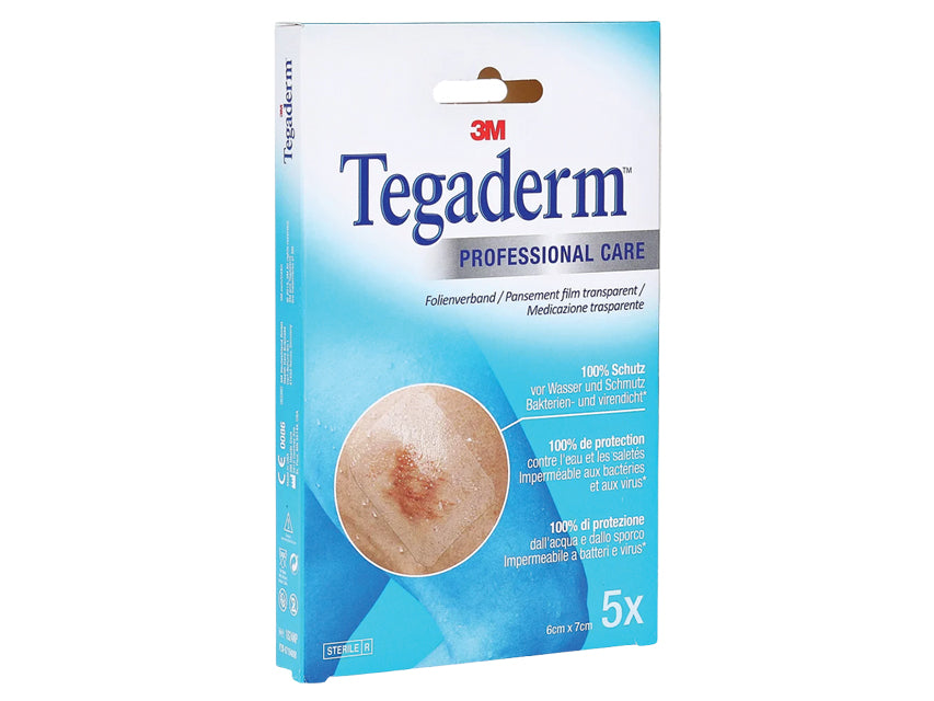 3M Tegaderm Film gegnsæ filmuumbúð 6x7 cm – 1624NP – 5 stk.