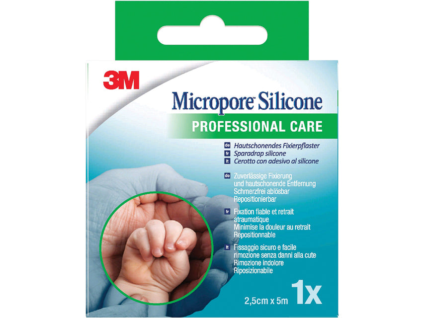 3M Micropore S sílikonlímband 2,5 cm x 5 m – 2775NP-1