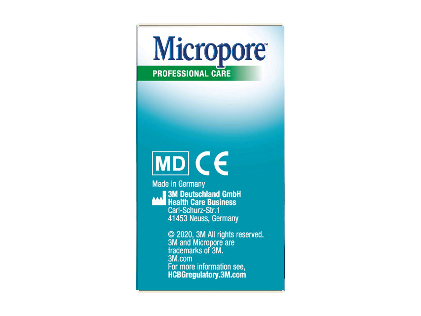 3M Micropore límband 2,5 cm x 5 m – hvítt, Swiss design – 1530NP-1S
