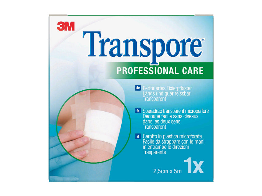 3M Transpore límband 2,5 cm x 5 m – hvítt – 1527NP-1
