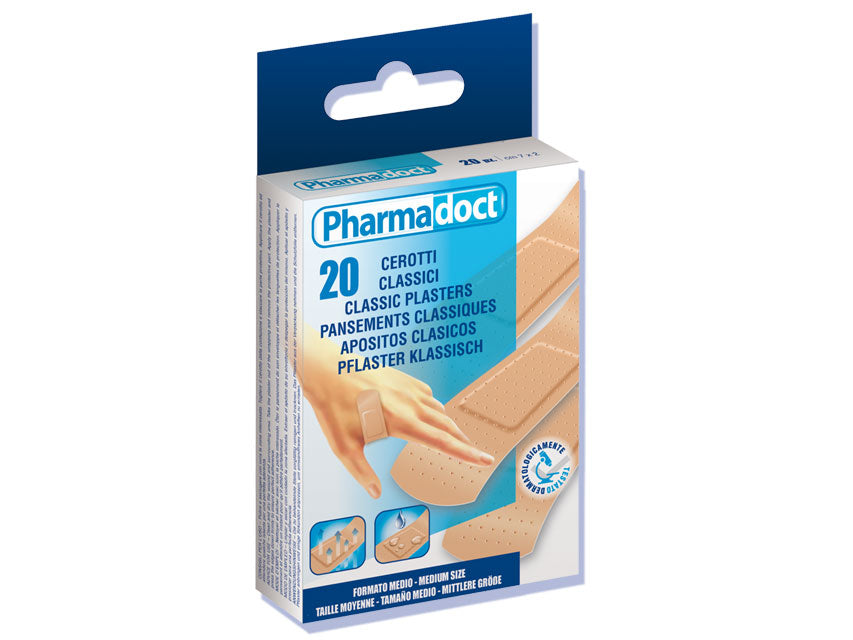 PHARMADOCT Klassískir plástrar 7x2 cm - kassi með 12 kippum af 20