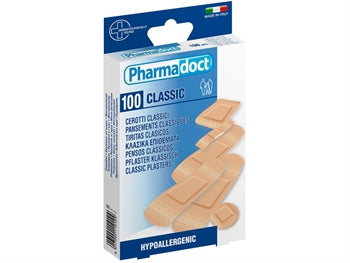 PHARMADOCT klassískir plástrar 6 mismunandi stærðir - kassi með 12 öskjum af 100 - 5302