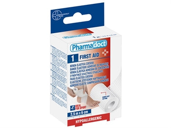 PHARMADOCT teygjanlegir þjöppunarbindar 2.5m x 6cm - kassi með 6 - 337