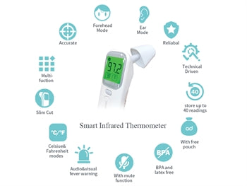 BLUETOOTH INFRARED AND EAR THERMOMETER - 25615