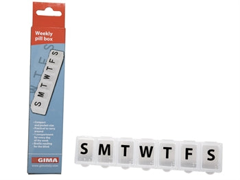WEEKLY PILL BOX - white - blister - English - 25830