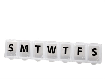 WEEKLY PILL BOX - white - blister - English - 25830