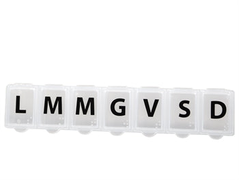WEEKLY PILL BOX - white - blister - Italian - 25832