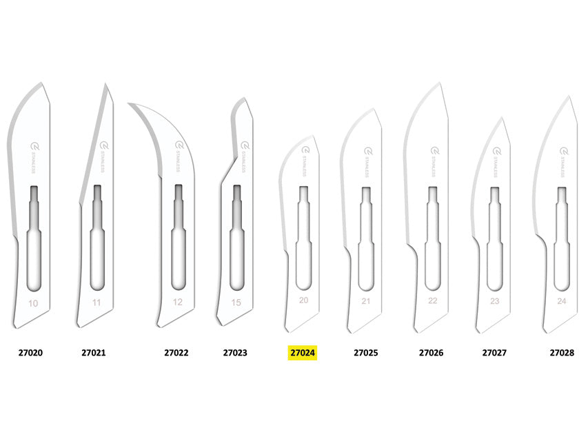Ryðfrítt stál BLADES nr. 20 – sterílt – mynd 2