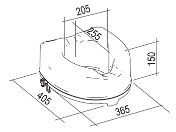 HÆKKUNAR WC SETT með festingarkerfi - hæð 15 cm - 27740