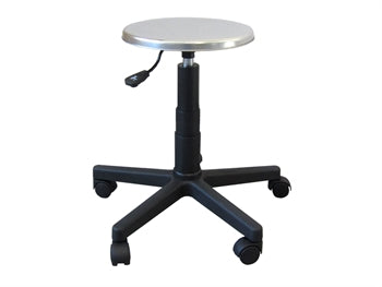STOOL - s/s seat with castors - 7954