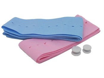 EINN SJÚKLINGUR FÓTAL TRANSDUCER BELT 6x120 cm - bleik-ljósblár - 29544