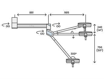 AUTOCLAVABLE HANDLE - varahlutur fyrir Pentaled 30 upp að S.N. 12071 - 30783