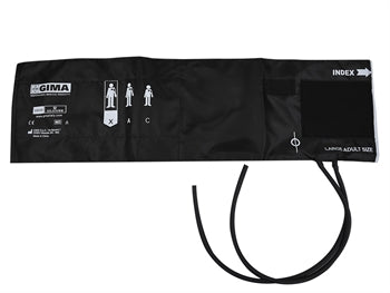Offitu manschetta + 2 slöngur blaðra 62x17,5 cm - nylon svartur - 3284