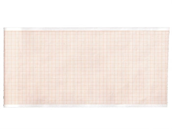 Hjartalínurit hitapappír 110x20 mm x m rúlla - appelsínugulur grind - 3297
