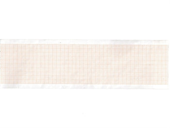 Hjartalínurit hitapappír 63x30 mm x m rúlla - appelsínugulur grind - 3025