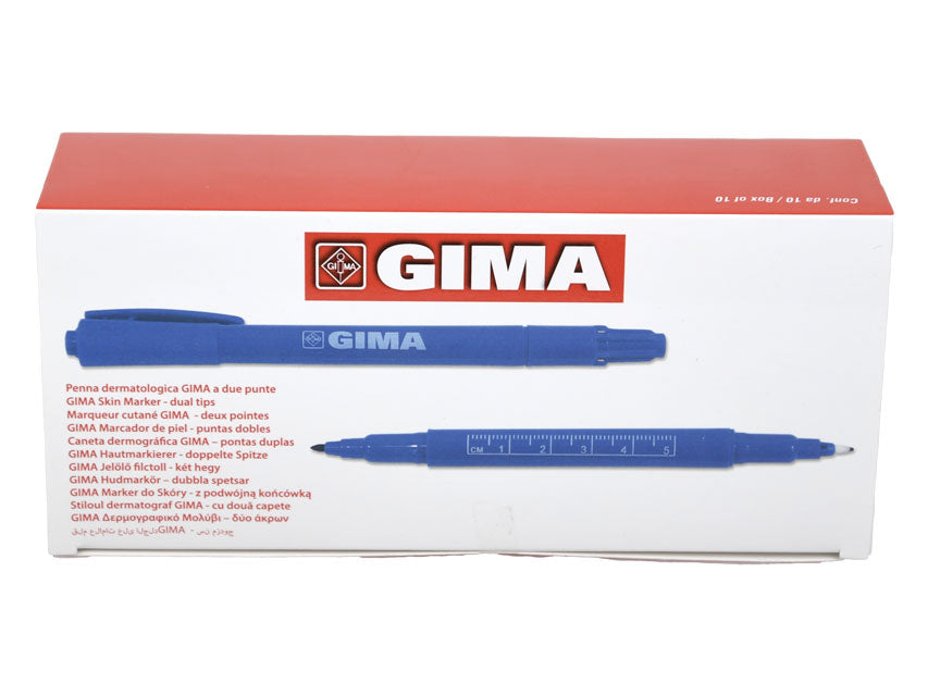 GIMA húðmerkipennar fyrir skurðaðgerðir – tveir oddar – 10 stk.