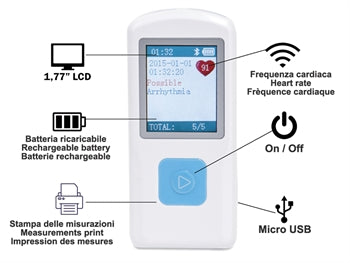 PM10 PALM ECG - með hugbúnaði og Bluetooth - 33246