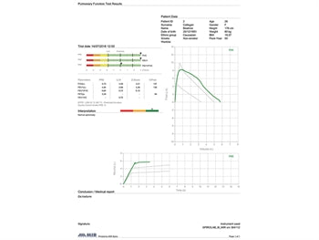 SPIROLAB LITARE SPIROMETER með 7" snertiskjá, SpO2, prentara, hugbúnað - 33520