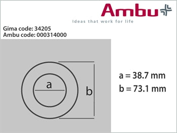 AMBU N.5-andlitsmaski - fullorðnir blár - 34205