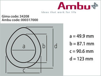 AMBU N.2-andlitsmaski - drengur blár - 34208