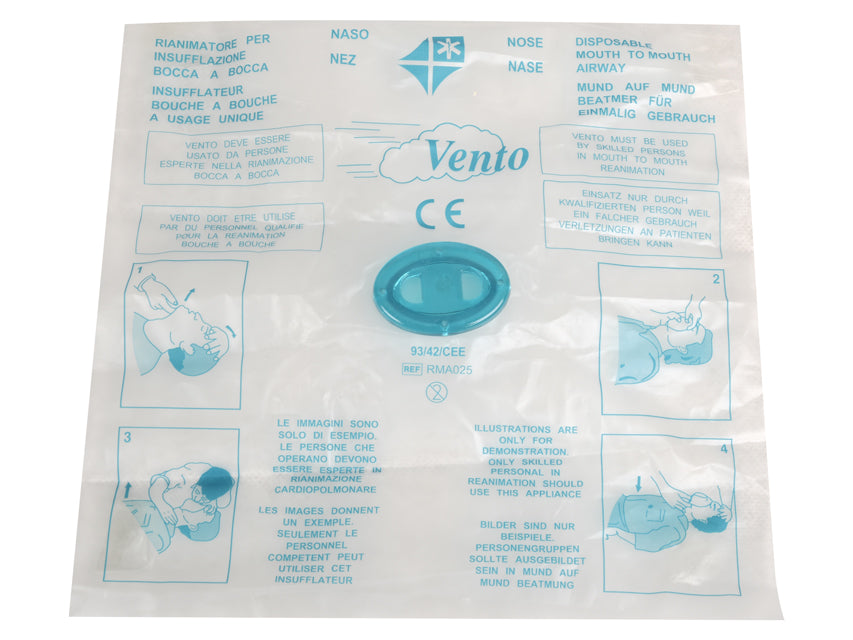 VENTO blástursgríma fyrir munn-við-munn – í plastpoka