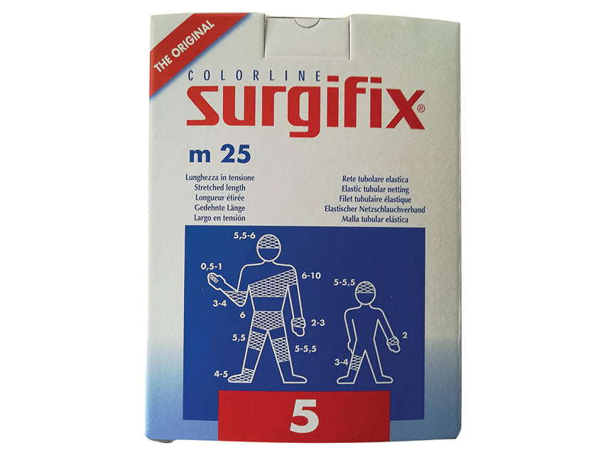 Surgifix teygjanlegt hólknet nr. 5 fyrir fót, hné og fótlegg – 25 m
