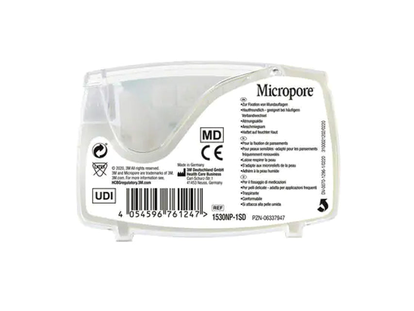 3M Micropore límband 25 mm x 5 m – dauðhreinsað – með skammtara