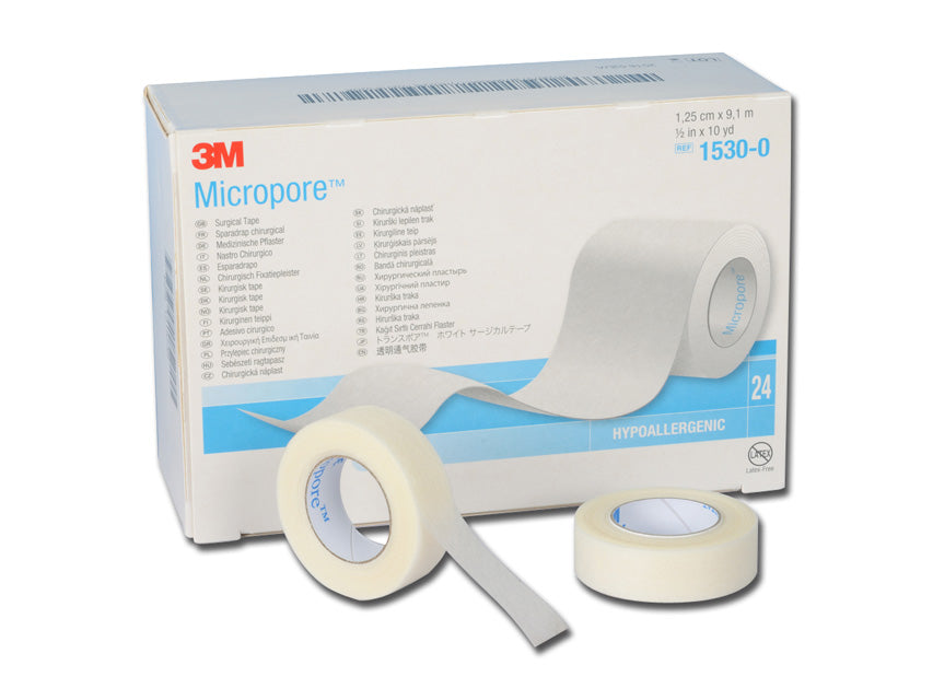 3M Micropore límband 12,5 mm x 9,14 m – 24 rúllur
