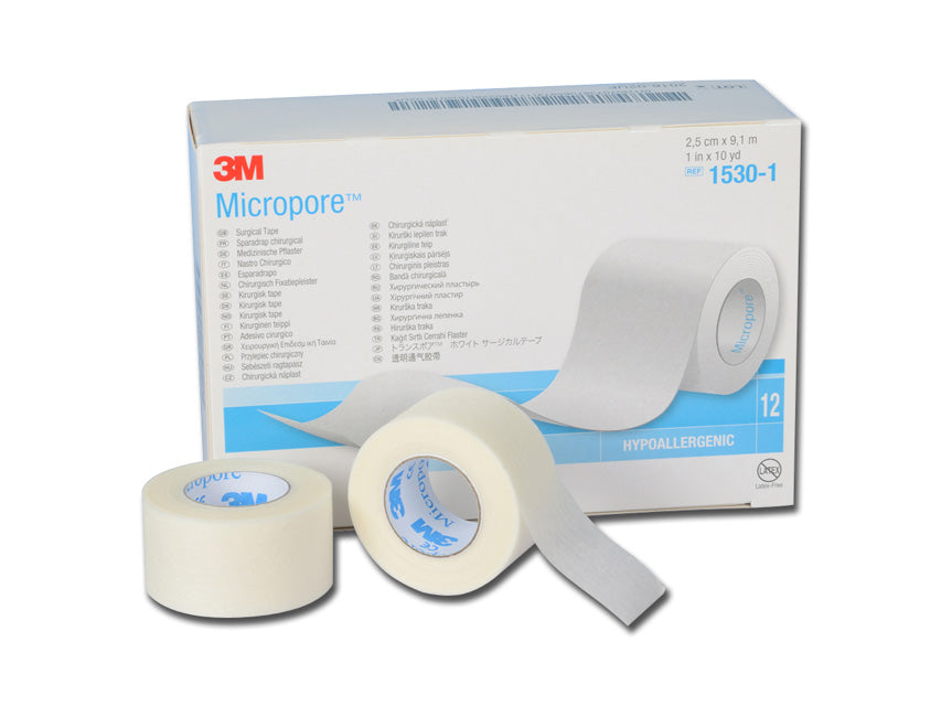 3M Micropore límband 25 mm x 9,14 m – 12 rúllur