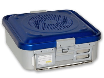 Geymsla með síu lítill h 100 mm - blár - perforuð - 37030