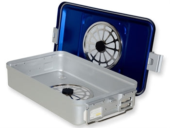 Geymsla með síu miðlungs h 100 mm - blár - perforeraður - 37080